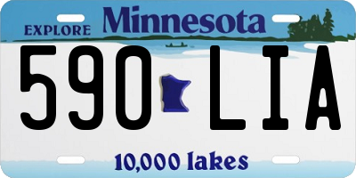 MN license plate 590LIA