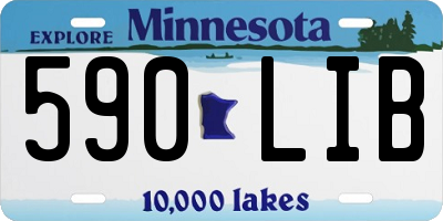 MN license plate 590LIB