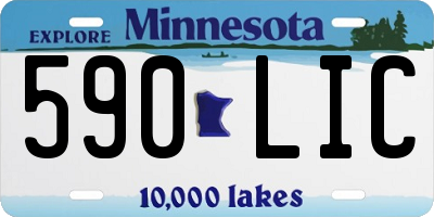MN license plate 590LIC