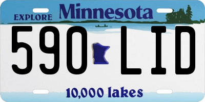 MN license plate 590LID