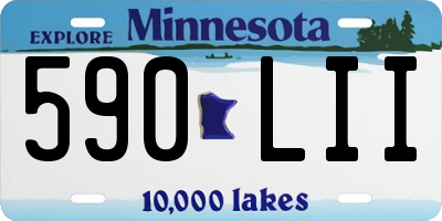 MN license plate 590LII