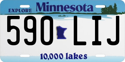 MN license plate 590LIJ
