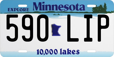 MN license plate 590LIP