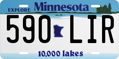 MN license plate 590LIR