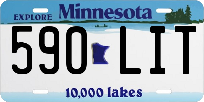 MN license plate 590LIT
