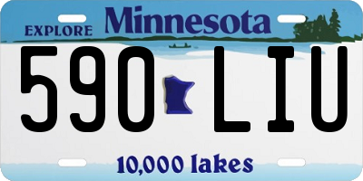 MN license plate 590LIU