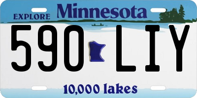 MN license plate 590LIY