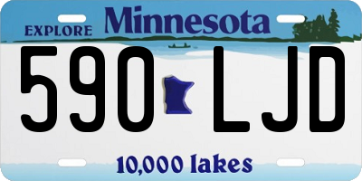 MN license plate 590LJD