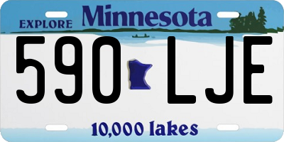 MN license plate 590LJE
