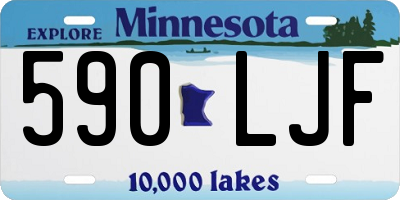 MN license plate 590LJF