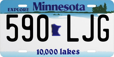 MN license plate 590LJG