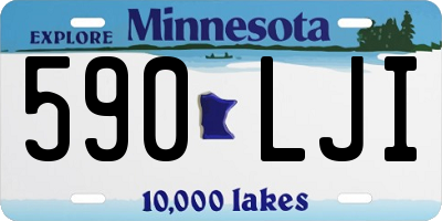 MN license plate 590LJI