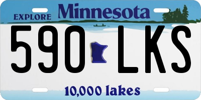 MN license plate 590LKS