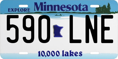 MN license plate 590LNE