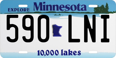 MN license plate 590LNI