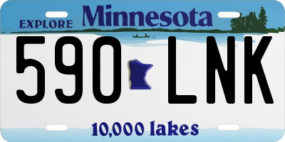 MN license plate 590LNK