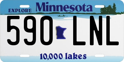 MN license plate 590LNL