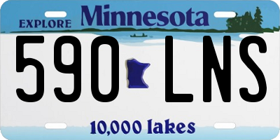 MN license plate 590LNS
