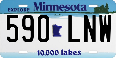 MN license plate 590LNW