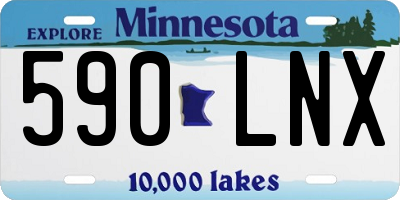 MN license plate 590LNX