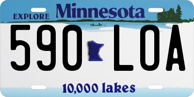 MN license plate 590LOA