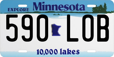 MN license plate 590LOB
