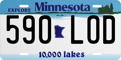 MN license plate 590LOD