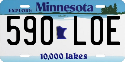 MN license plate 590LOE