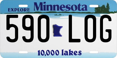 MN license plate 590LOG