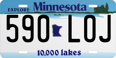 MN license plate 590LOJ