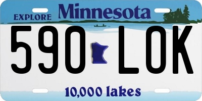 MN license plate 590LOK