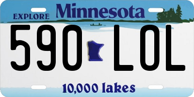 MN license plate 590LOL