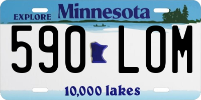 MN license plate 590LOM