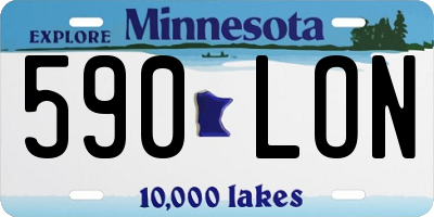 MN license plate 590LON