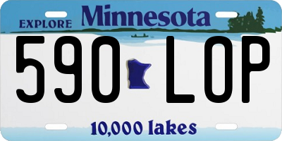 MN license plate 590LOP