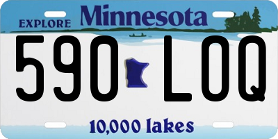 MN license plate 590LOQ