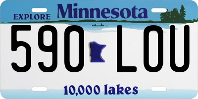 MN license plate 590LOU
