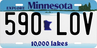 MN license plate 590LOV