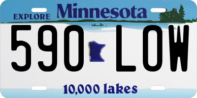 MN license plate 590LOW