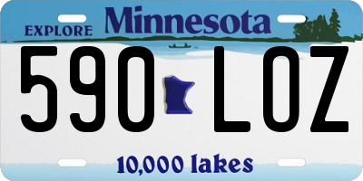 MN license plate 590LOZ