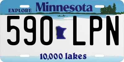 MN license plate 590LPN