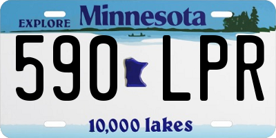 MN license plate 590LPR