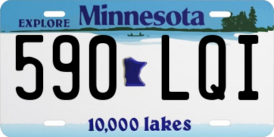 MN license plate 590LQI