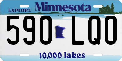 MN license plate 590LQO