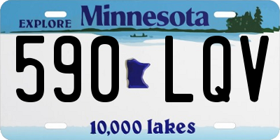 MN license plate 590LQV