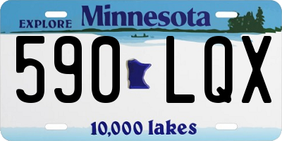 MN license plate 590LQX