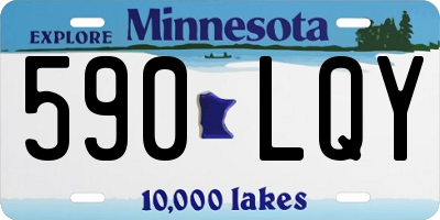 MN license plate 590LQY