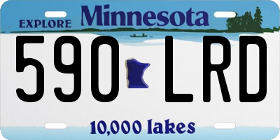 MN license plate 590LRD