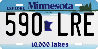 MN license plate 590LRE