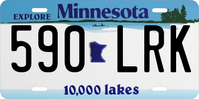 MN license plate 590LRK